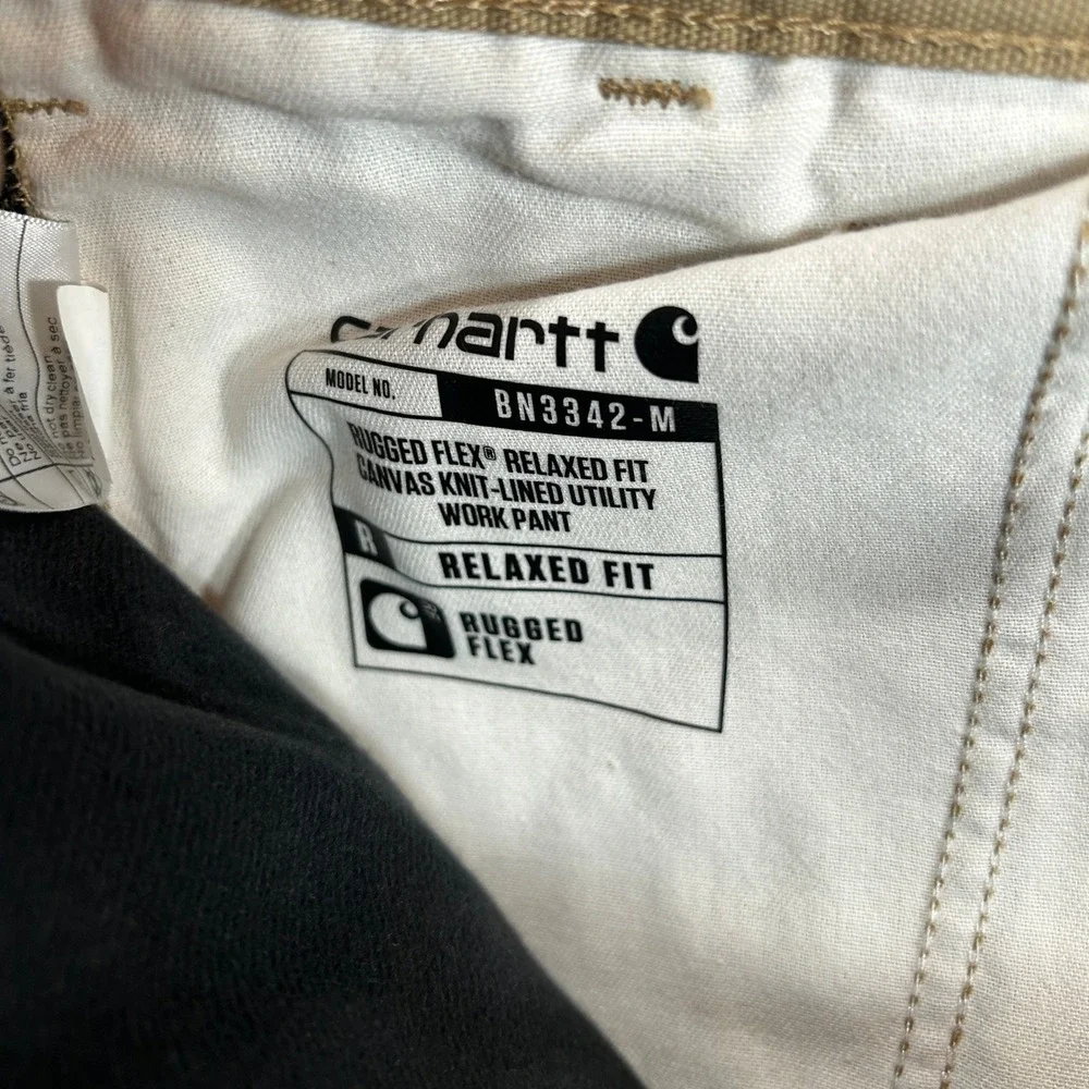 Carhartt Mens Rugged Flex Relaxed Fit Canvas Knit Lined Work Pant BN3342-M 40x30